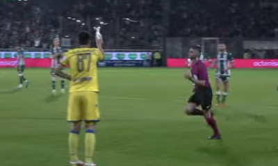 Παναθηναϊκός-Αστέρας: Ο Τζουκάνοβιτς πέταξε νερό στον Παπαδόπουλο μόλις σφύριξε πέναλτι (video)