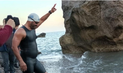 ΑμεΑ: Κολύμπησε από τη Ρόδο στη Σύμη και εκπλήρωσε το τάμα του ο Χαράλαμπος Ταϊγανίδης (pics-vid)