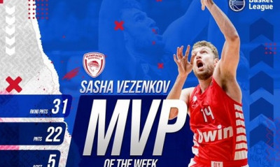 Ολυμπιακός: Ο Σάσα Βεζένκοφ MVP of the Week!