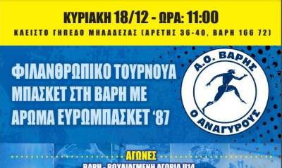 Φιλανθρωπικό τουρνουά με άρωμα Ευρωμπάσκετ 1987 στη Βάρη