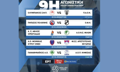Volley League: «Αυλαία» για το 2022 με ντέρμπι κορυφής, Ολυμπιακός-ΠΑΟΚ στο Ρέντη