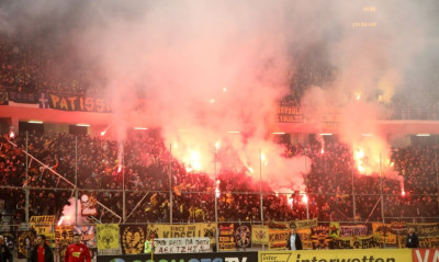 ΝΠΣ Βόλος-ΑΕΚ: «Κιτρινόμαυρη» κατάληψη στο Πανθεσσαλικό (photos+video)