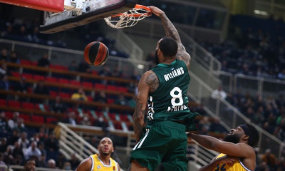 Παναθηναϊκός - Μακάμπι: To «monster dunk» του Ουίλιαμς και η αποθέωση στον Γκουντάιτις (video)