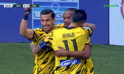 ΑΕΚ-Παναιτωλικός: Γκολ ο Λιβάι, μειώνει ο Πέδρο με πέναλτι (Videos)