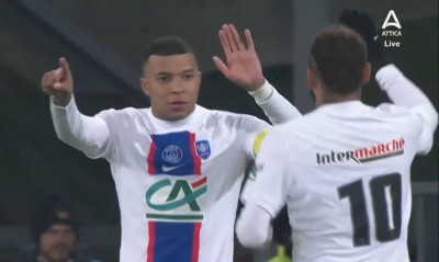 Κύπελλο Γαλλίας: Πέντε γκολ ο απίθανος Εμπαπέ στην πρόκριση της Παρί Σεν Ζερμέν (video)