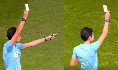 Γράφτηκε ιστορία στο παγκόσμιο ποδόσφαιρο - Διαιτητής έδειξε λευκή κάρτα σε αγώνα