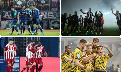 Super League: Μονομαχία ΠΑΟΚ - Ολυμπιακός, δύσκολη αποστολή η ΑΕΚ, μονόδρομος για Παναθηναϊκό