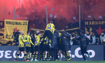 ΑΕΚ-Ολυμπιακός: Τρελό πάρτι με τη λήξη στην «Αγιά Σοφιά-OPAP Arena» (video)