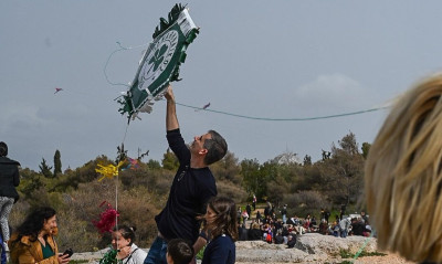 Με χαρταετό του Παναθηναϊκού ο Μπακογιάννης