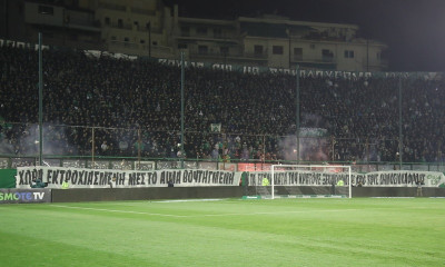 Παναθηναϊκός-Παναιτωλικός: Οργή για Τέμπη στη Λεωφόρο - «Πολίτες Γ' κατηγορίας, Α θέση στον θάνατο»