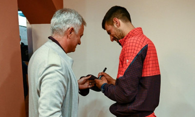 Rome Open: Ο Ζοσέ Μουρίνιο συναντήθηκε με τον Νόβακ Τζόκοβιτς και πήρε αυτόγραφο