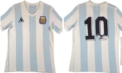 Σε δημοπρασία ακόμη μία φανέλα του Ντιέγκο Αρμάντο Μαραντόνα