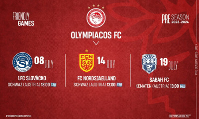 Ολυμπιακός: Ανακοίνωσε τα φιλικά του στην Αυστρία