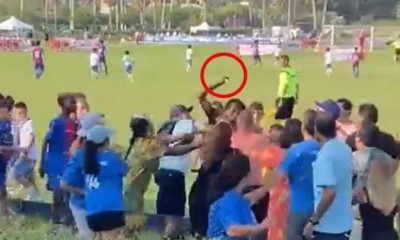 Σκληρές εικόνες - Πατέρας πήγε να μαχαιρώσει άλλον πατέρα σε αγώνα παιδιών (vid)