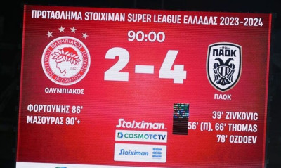 Ολυμπιακός - ΠΑΟΚ: Τα ρεκόρ που έσπασε η νίκη του «Δικέφαλου» με τα τέσσερα γκολ στο Φάληρο (vid)