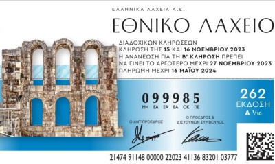 Εθνικό Λαχείο: Την Τετάρτη η πρώτη κλήρωση για την τελευταία έκδοση του 2023