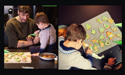 Πετρετζίκης: Φτιάχνει gingerbread cookies με τον γιο του, Αχιλλέα