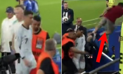 Euro 2024: Οπαδός πήδηξε σχεδόν πάνω στον Ρονάλντο!