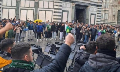 Φιορεντίνα - Παναθηναϊκός: «Πρασίνισαν» τη Φλωρεντία οι φίλαθλοι του Τριφυλλιού - Δείτε βίντεο