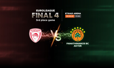 LIVE Ολυμπιακός – Παναθηναϊκός AKTOR: Ο μικρός τελικός του Euroleague Final Four 2025
