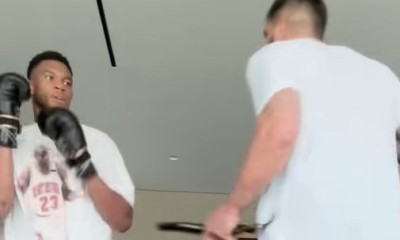 Ο Γιάννης Αντετοκούνμπο με τη σύζυγό του, το έριξαν στην πυγμαχία