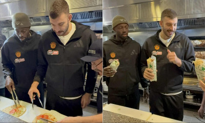 Παναθηναϊκό σουβλάκι με την υπογραφή Ρογκαβόπουλου και Γκραντ - Δείτε βίντεο