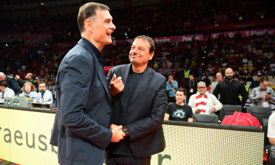 Ολυμπιακός - Παναθηναϊκός AKTOR: Το εύθυμο τετ α τετ των Αταμάν και Μπαρτζώκα - Βίντεο