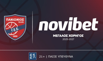 Η Novibet μεγάλος χορηγός της ΚΑΕ Πανιώνιος για την διετία 2025-2027