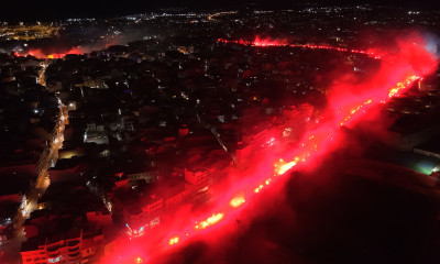 Πήρε... φωτιά το Ηράκλειο για τα 100 χρόνια του ΟΦΗ - Εντυπωσιακό βίντεο από drone