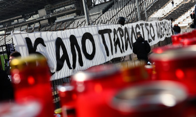 ΠΑΟΚ: Επιμνημόσυνη δέηση στην Τούμπα για τα θύματα του δυστυχήματος