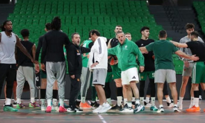Στο ΣΕΦ για προπόνηση ο Παναθηναϊκός