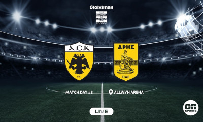 LIVE: Η απαιτητική δοκιμασία της ΑΕΚ με αντίπαλο τον Άρη στην «Allwyn Arena»
