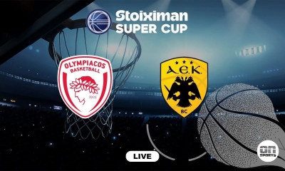 LIVE Ολυμπιακός - ΑΕΚ: Ο πρώτος ημιτελικός του Stoiximan Super Cup