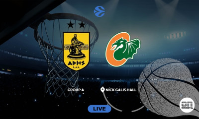 LIVE Άρης - Τσεντεβίτα: Για την 5η αγωνιστική του EuroCup
