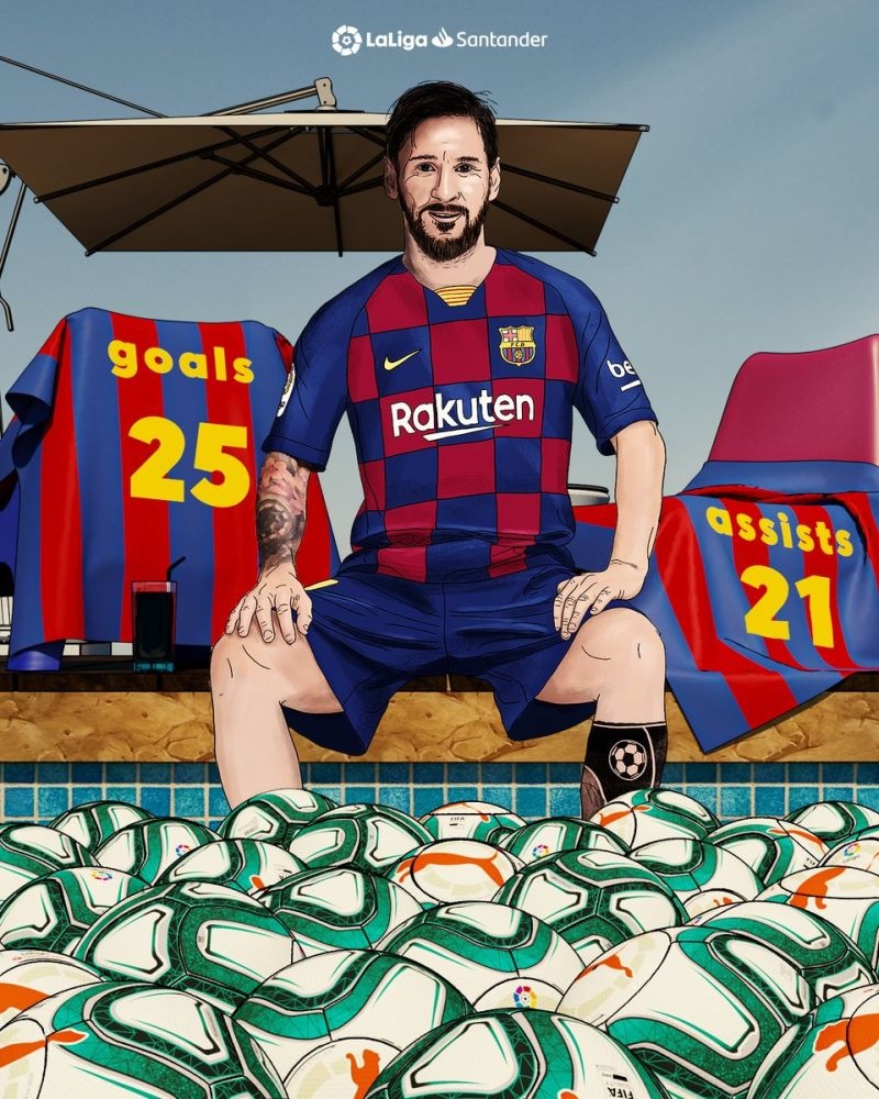 ENG Lionel Messi FC Barcelona TOP scorer and TOP assists provider