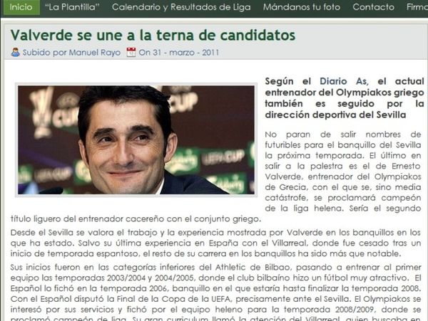 Σεβίλλη για Βαλβέρδε 