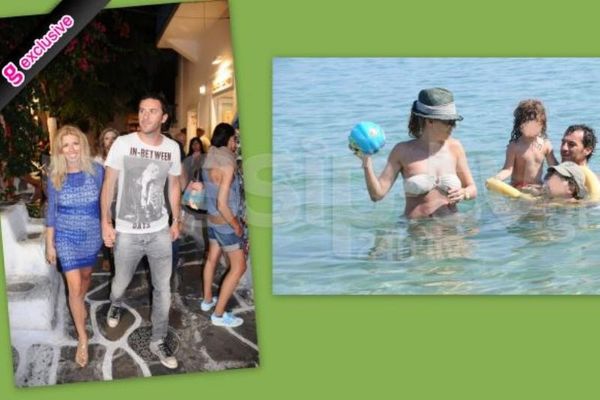 Ο Γκούμας στη Μύκονο με την οικογένειά του