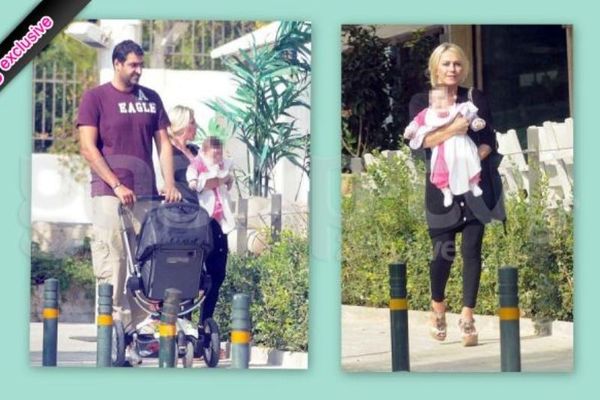 Μανιάνη – Γιαννούλης: H πρώτη βόλτα με το μωρό τους (photos)