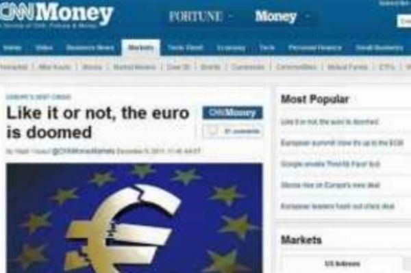 CNN: «Σας αρέσει η όχι, το ευρώ καταστρέφεται»