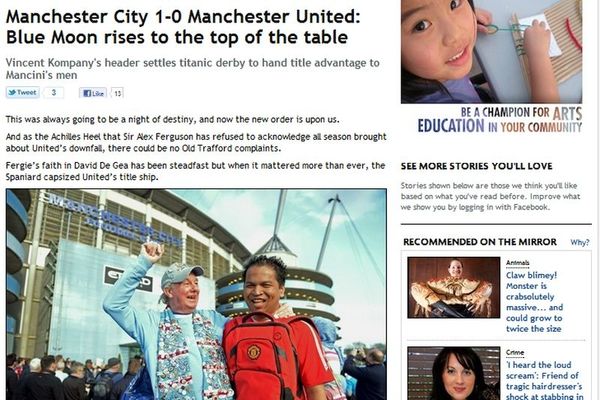 O αγγλικός Τύπος για το ντέρμπι του Μάντσεστερ