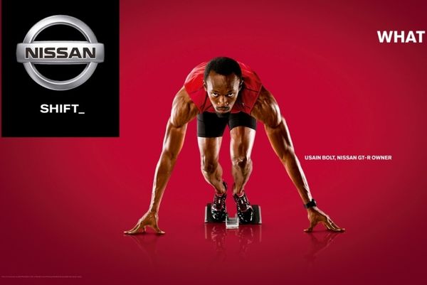 Ο Γιουσέιν Μπολτ με Nissan GT-R
