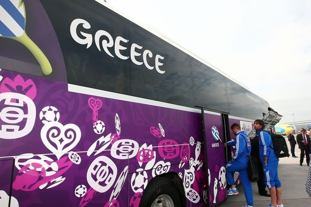 Euro 2012: «Προσγειώθηκε» στο Γκντανσκ η Εθνική Ελλάδας
