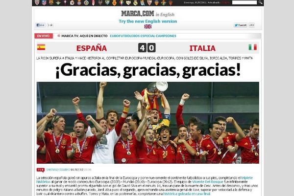Euro 2012: Ισπανικοί διθύραμβοι (photos)