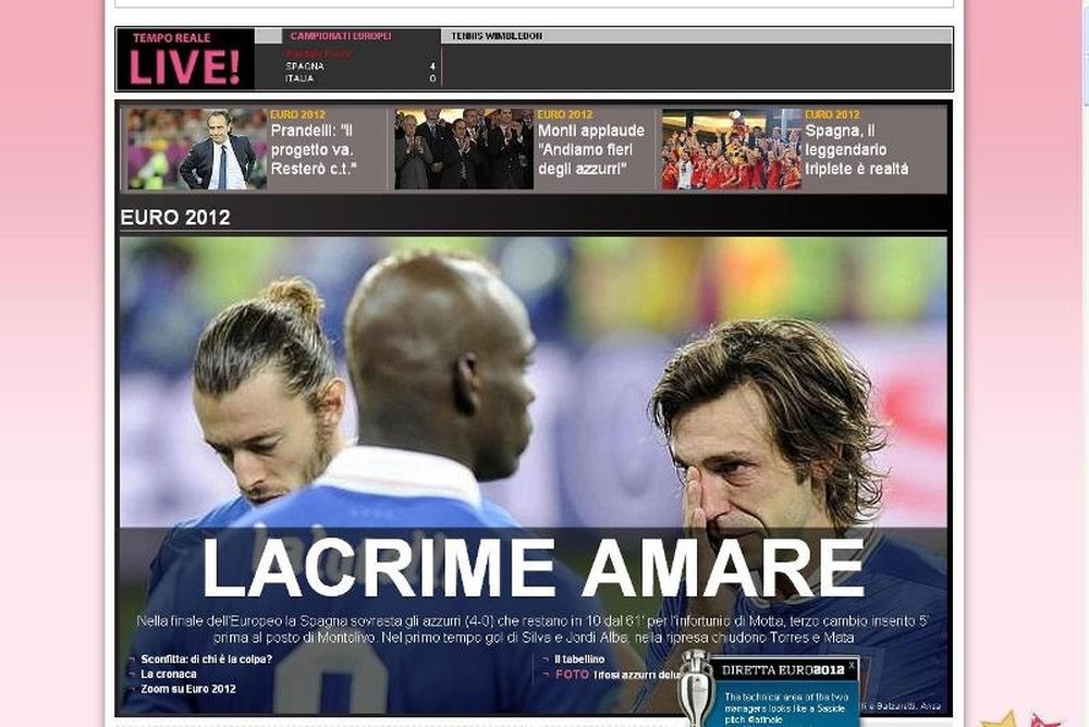 Euro 2012: Ιταλικά εγκώμια για τους Ισπανούς (photos)
