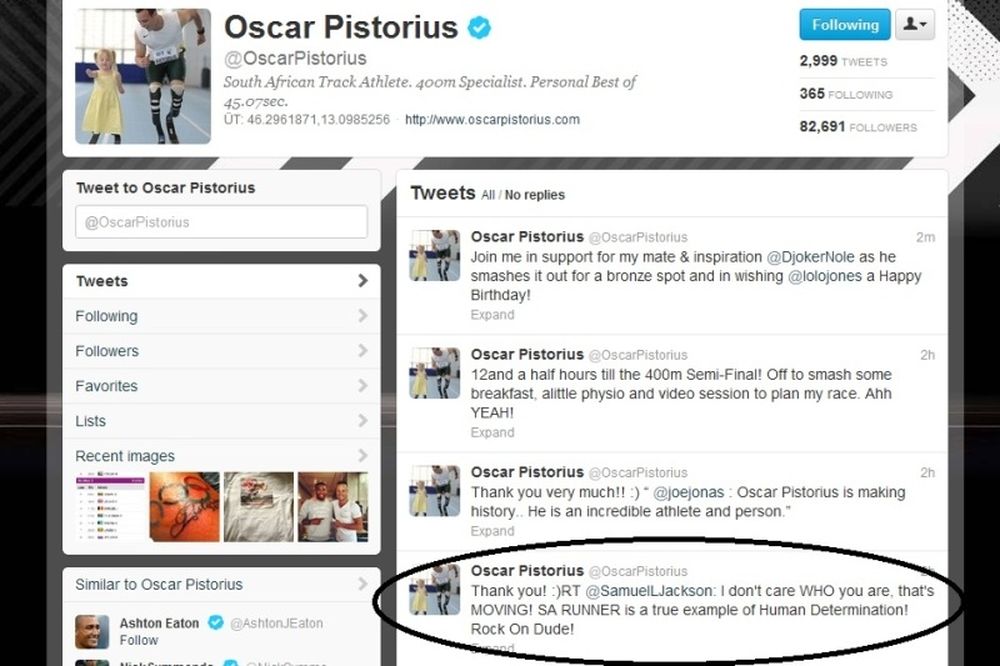 Αποθέωση Σάμιουελ Τζάκσον σε Πιστόριους!