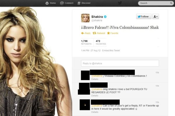 Η Σακίρα έστειλε συγχαρητήρια στον Φαλκάο!