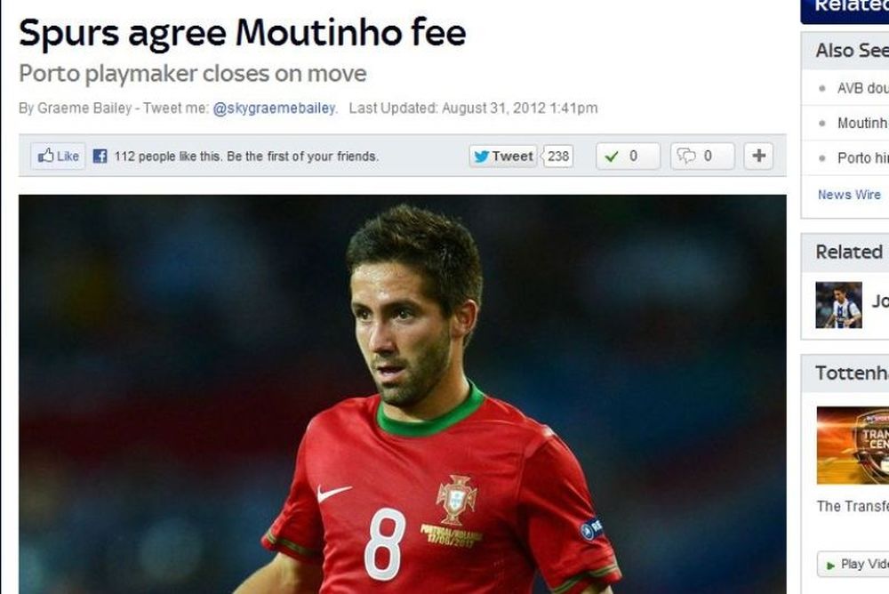 Η Τότεναμ τινάζει τη μπάνκα για τον Μουτίνιο