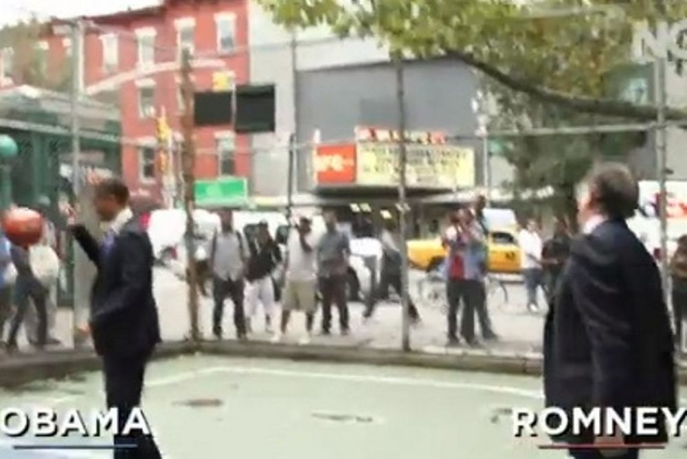 Μπασκετική κόντρα Ομπάμα-Ρόμνεϊ! (video)