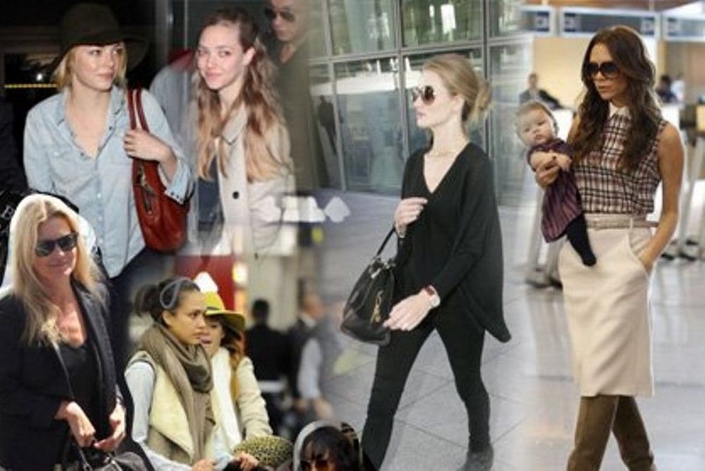 To airport chic στυλ των celebrities
