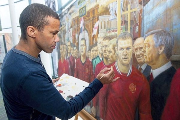 Έργο τέχνης οι παίκτες της Γιουνάιτεντ (photos)